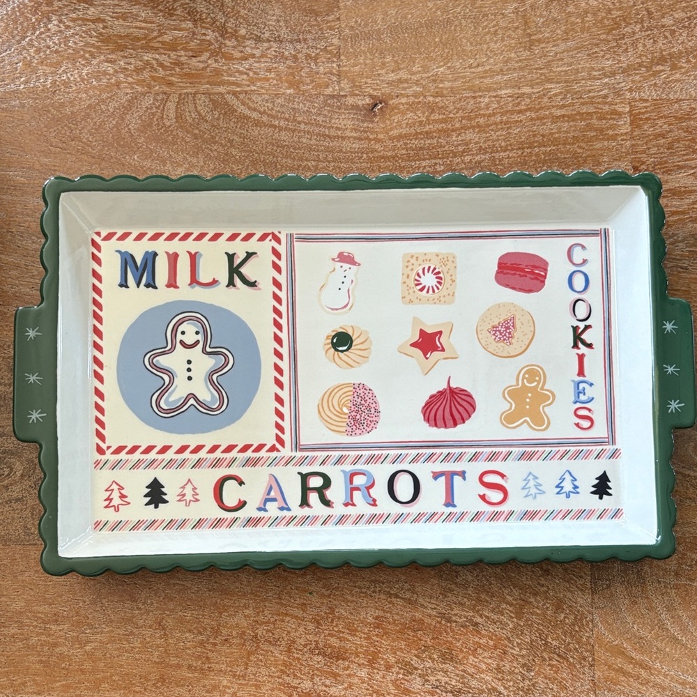 George and Vic milk, cookies and carrots tray Anthropologie